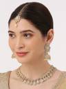 Alloy Silver White Jewel Set